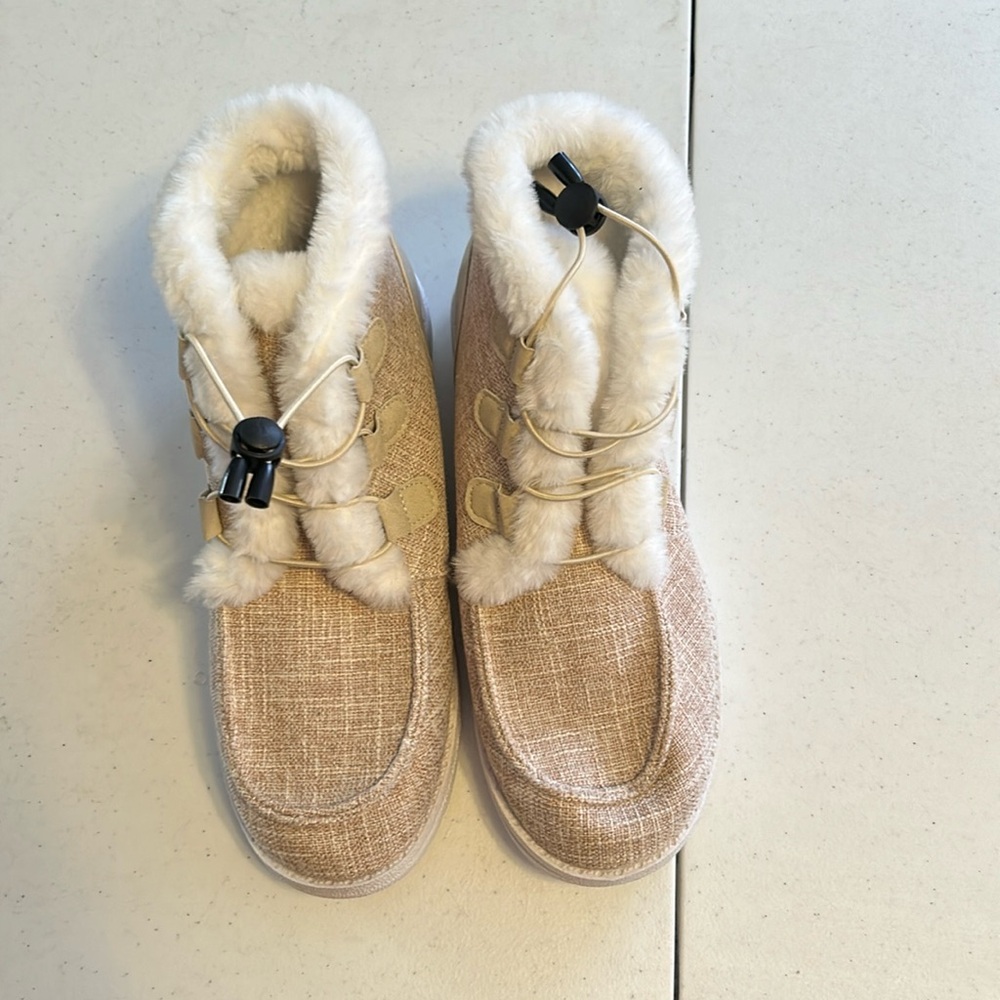 SHEIN hey dude knockoff tall shoes with inner lining